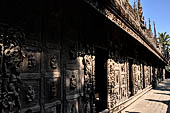 Myanmar - Mandalay, Shwenandaw Kyaung (the Golden Palace) a wonderful example of the Burmese unique teak architecture and wood-carving art. 